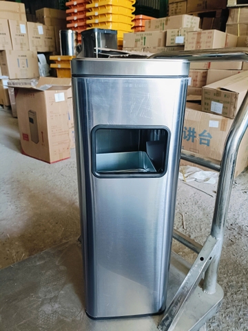 Thùng rác inox gạt tàn HX-B14A