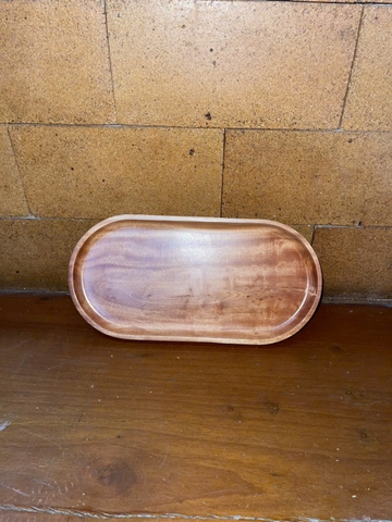 Khay Gỗ Oval Trung 10x22cm