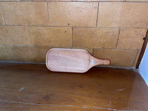 Khay Gỗ Oval Tay Cầm 13x40cm