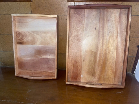Khay Gỗ Tay Cầm Cong 30x40cm