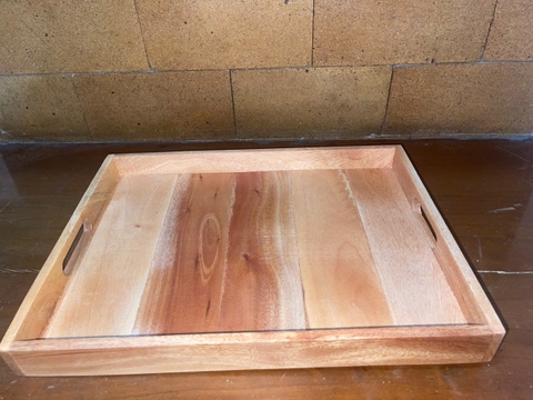 Khay Gỗ Tay Cầm Vuông 25x35cm