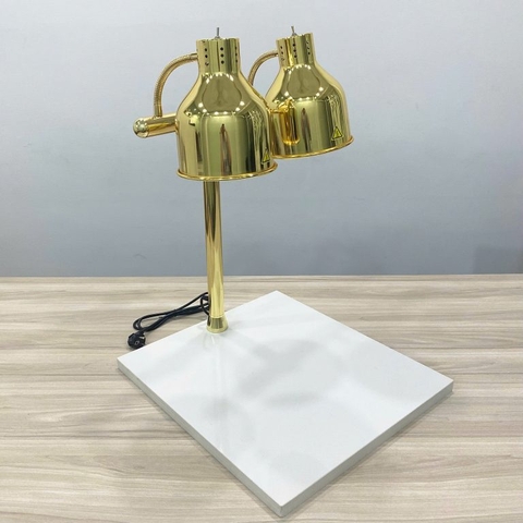 Đèn hâm nóng thức ăn 2 bóng có đế (vàng) 121168T