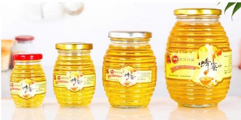 Hũ thủy tinh mật ong nắp thiếc