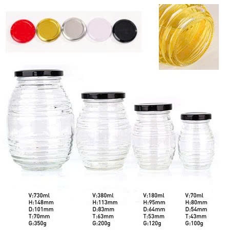 Hũ thủy tinh mật ong nắp thiếc