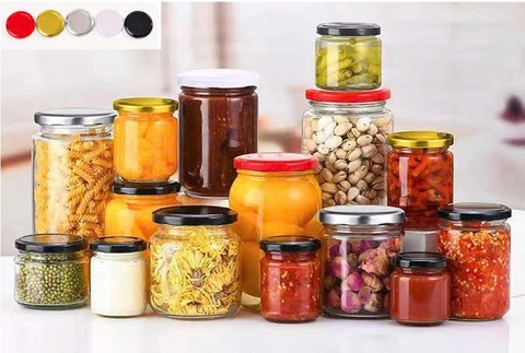 Hũ thủy tinh tròn nắp thiếc