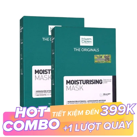 Combo 2 Hộp Mặt nạ dưỡng ẩm da MartiDerm The Originals Moisturising Mask 10M x 2 - Hàng công ty