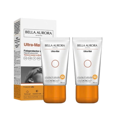 Combo 2 Kem Chống Nắng Bella Aurora Ultra-Mat Fotoprotector Sunscreen SPF50/PA++++ 50ml x 2 Fullbox