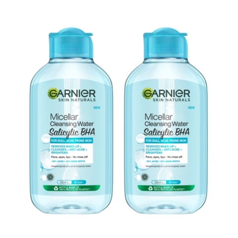 Combo 2 Nước Tẩy Trang Garnier Xanh Dành Cho Da Dầu Mụn 50ml x 2