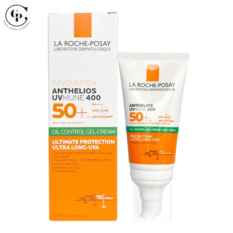 Kem chống nắng  La Roche-Posay Anthelios UVmune 400 Oil Control Gel-Cream SPF 50+ PA++++  50ml - Mẫu mới nhất