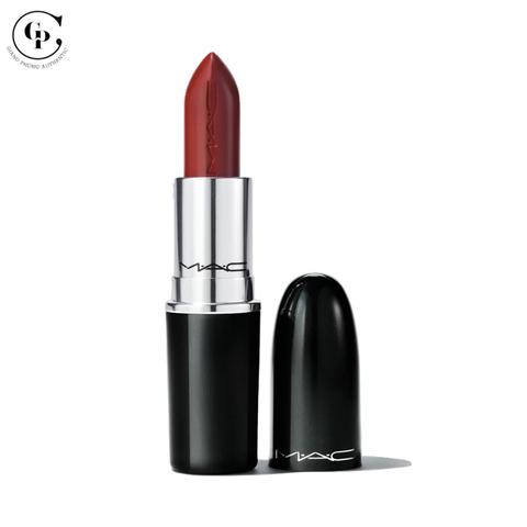 Son Mac Lustreglass Lipstick #549 PDA - Tone Đỏ Đất Mẫu Mới Fullbox