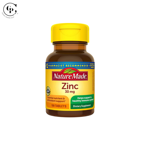 Viên uống bổ sung chất kẽm ZinC Nature Made 30mg 100 viên