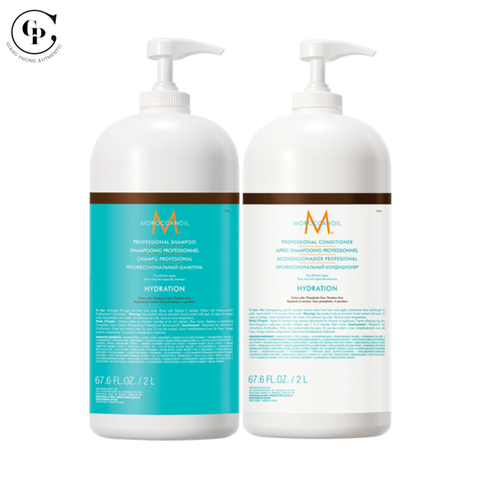 Set gội xả suôn mượt tóc Moroccanoil Smooth - 2000ml