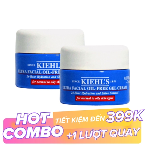 Combo 2 Kem dưỡng kiềm dầu Kiehl’s Ultra Facial Oil‑Free Gel Cream 7ml x 2