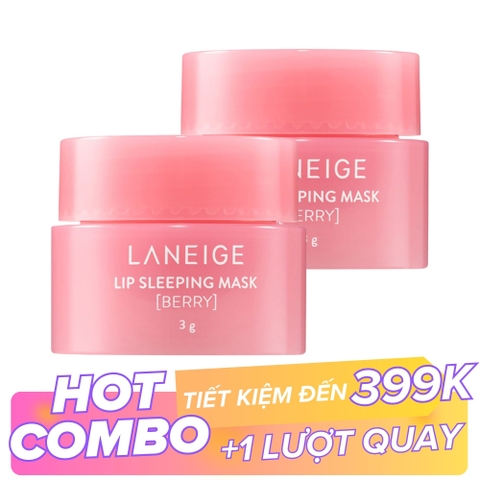 Combo 2 Mặt nạ ngủ môi mini Laneige Berry - 3g CTY Nobox