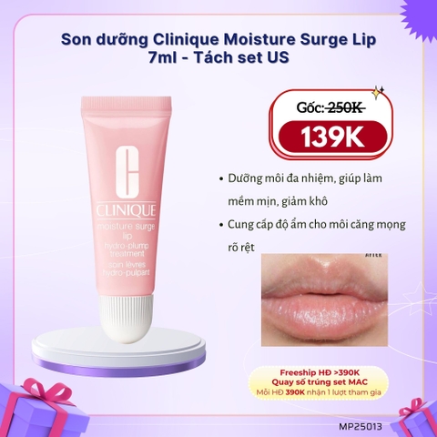 Son dưỡng Clinique moisture surge lip hydro-plump treatment - 7ml Nobox