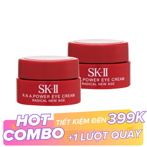 Combo 2 Kem mắt SKII Skinpower Eye Cream mini nobox 2.5g x 2 - Hàng công ty