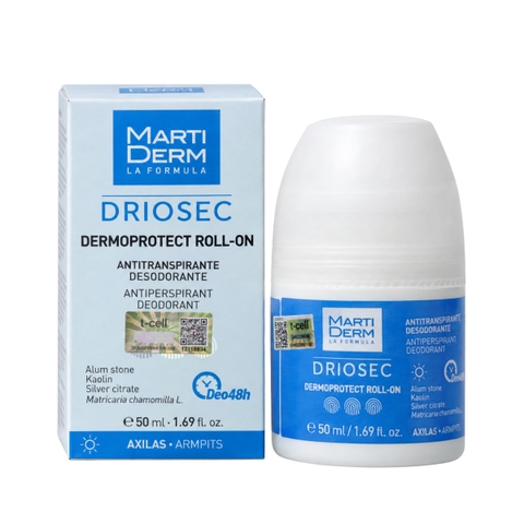 Lăn Khử Mùi Martiderm Deodorant Roll-On 48H Kiểm Soát Mồ Hôi Hiệu Quả Không Gây Kích Ứng 50ml - Fullbox - Công Ty