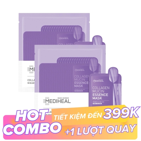 Combo 2 Hộp Mặt Nạ Mediheal Essence Mask Màu Tím 15M x 2 - Hàng công ty