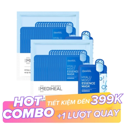 Combo 2 Hộp Mặt Nạ Mediheal Essence Mask Màu Xanh Dương 15M x 2 - Hàng công ty