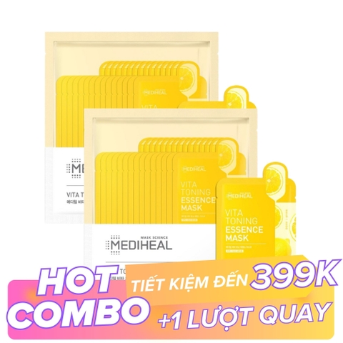 Combo 2 Hộp Mặt Nạ Mediheal Essence Mask Màu Vàng 15M x 2 - Hàng công ty
