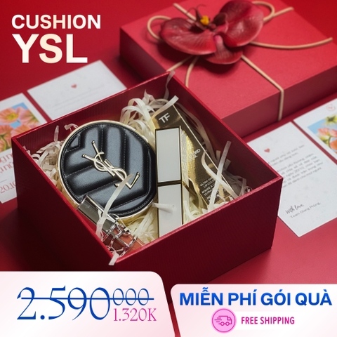 Cushion YSL Encre De Peau Couture Foundation SPF23 Vỏ Đen - 14g Fullbox