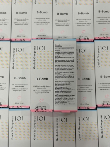 Serum Geek & Gorgeous B-Bomb 10% Niacinamide Fullbox 30ml Hàng Công Ty