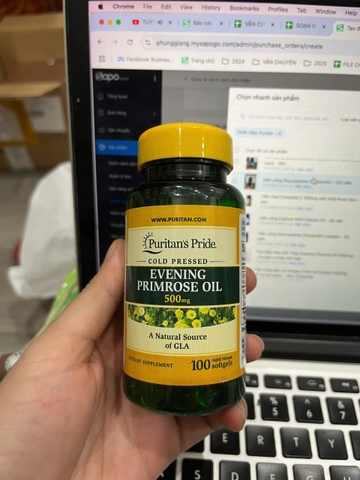 Viên Uống Tinh Dầu Hoa Anh Thảo Puritan Evening Primrose Oil