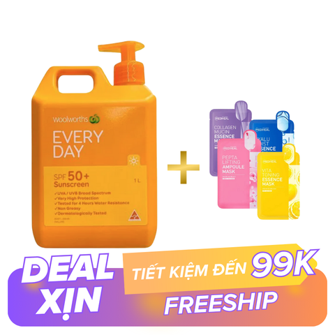 Kem chống nắng Woolworths Sunscreen SPF50+ Everyday Lotion - 1L