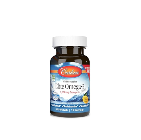 Viên uống bổ tim mạch & não bộ Carlson Elite Omega-3 1600 mg Gems - Nobox