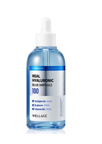 Serum Wellage Real Hyaluronic Blue Ampoule 100 - 75ml Tách set nobox