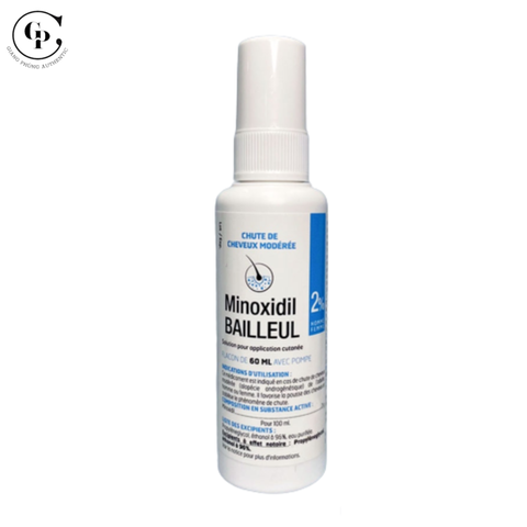 Xịt mọc tóc Minoxidil 2% Bailleul Pháp - 60ml