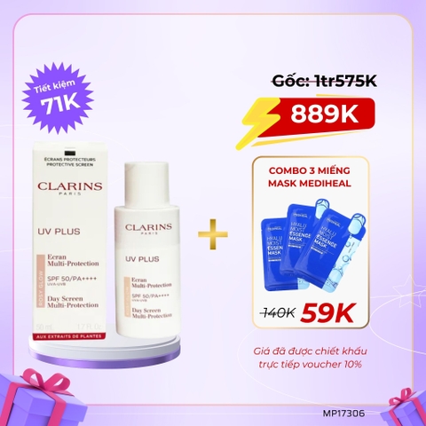 Kem chống nắng Clarins SPF50/PA++++ Màu Hồng Rosy Glow 50ml - Fullbox
