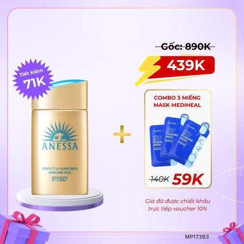 Kem Chống Nắng Dạng Sữa Anessa Perfect UV Sunscreen Skincare Milk SPF50+/PA++++