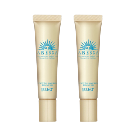 Combo 2 Kem Chống Nắng Anessa Perfect UV Sunscreen SPF50+/PA++++ - Skincare Gel 15g Công ty Nobox [Tiết kiệm 39K]