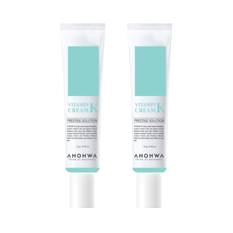 Combo 2 Kem Ahohwa Vitamin K Cream 12g Phục Hồi Giảm Thâm Đỏ Da - Nobox - Hàng Công Ty [Tiết kiệm 41K + Freeship]