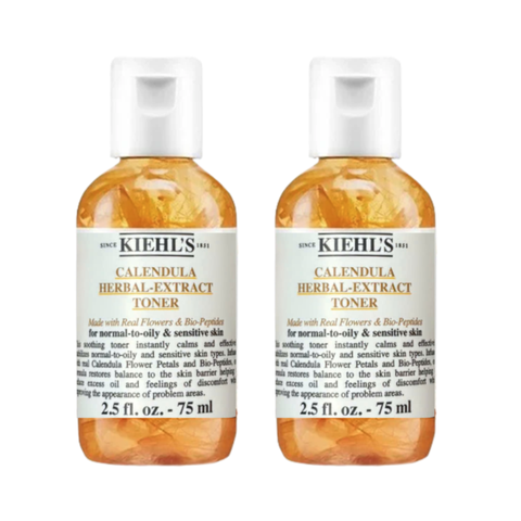 Combo 2 Toner Hoa Cúc Kiehl’s Calendula Herbal Extract Nobox - 75ml Công Ty (Bản Mới) [Tiết kiệm 29K]