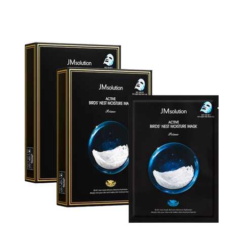 Combo 2 Mask JMsolution Active Mask (30ml x 10 miếng) Cấp Ẩm Phục Hồi Da Fullbox - Hàng Duty - Birds' Nest Moisture [Tiết kiệm 41K + Freeship]