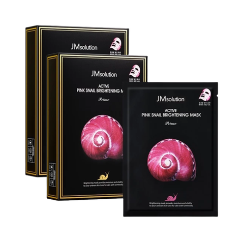 Combo 2 Mask JMsolution Active Mask (30ml x 10 miếng) Cấp Ẩm Phục Hồi Da Fullbox - Hàng Duty - Pink Snail Brightening [Tiết kiệm 41K + Freeship]