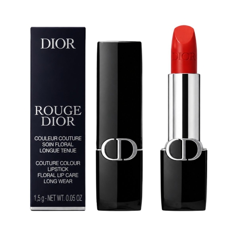 Son Dior Rouge Floral Lip care long wear 1.5g - 999 Satin - Fullbox Hàng Công Ty
