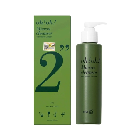 Sữa Rửa Mặt Detox Ngăn Ngừa Lão Hóa Oh!Oh! Microx Cleanser (with Peptide Complex) 150g - Fullbox Hàng Công Ty