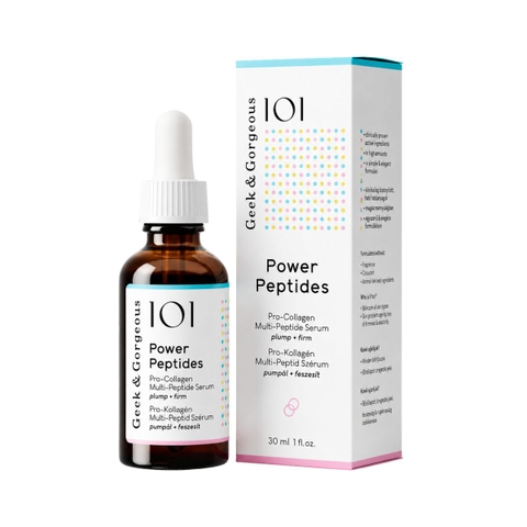 Serum Chống Lão Hóa Săn Chắc Geek & Gorgeous 101 Power Peptides Pro-Collagen Multi-Peptide 30ml Fullbox - Hàng Công Ty