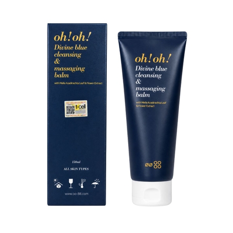Sáp Tẩy Trang Làm Sạch Sâu Dịu Nhẹ Trẻ Hóa Da Oh Oh! Divine Blue Cleansing & Massaging Balm 150ml - Fullbox - Hàng Công Ty