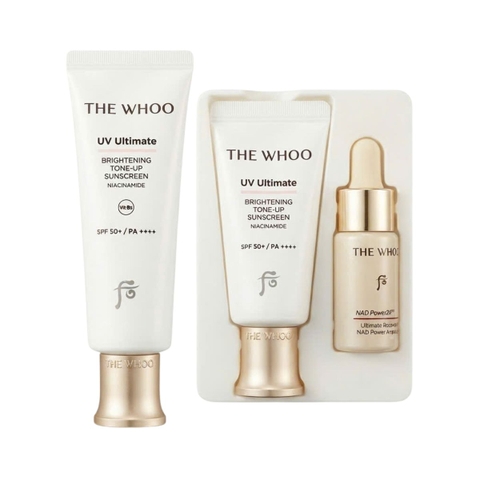 Set 3 món kem chống nắng The Whoo UV Ultimate Brightening Tone up - Hàng công ty