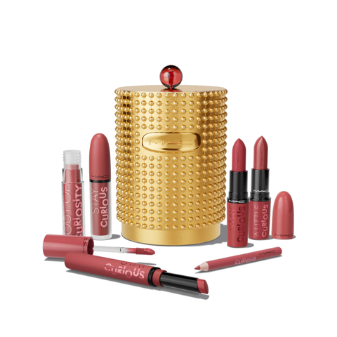 [Xả 11/2026] Set 7 Món MAC Stay Curious Party Crew Lip Color Holiday Set