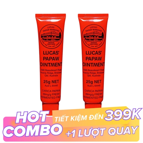 Combo 2 Kem đa năng Lucas Pawpaw Ointment 25g x 2