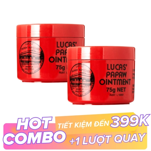 Combo 2 Kem đa năng Lucas Pawpaw Ointment 75g x 2