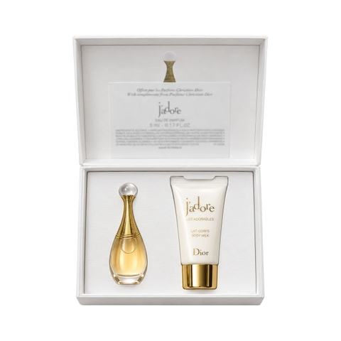 Set 2 món Dior Jadore EDP Fullbox Hàng Công Ty (Nước hoa 5ml + Body Milk 20ml)
