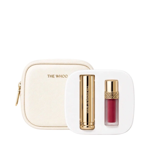Set Son Dưỡng Môi The Whoo Glow Lip Balm (Lip Balm 3.3g + Lip Rouge No.18 2.1g)