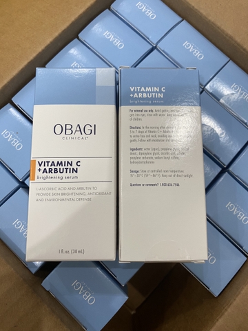 Tinh chất dưỡng trắng da Obagi Clinical Vitamin C + Arbutin Brightening Serum 30ml - Fullbox