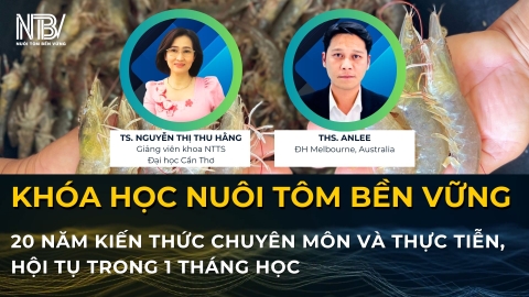 Đăng ký khóa học NUÔI TÔM BỀN VỮNG - KHÓA 1.2024